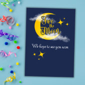 Two The Moon Elegant Gender Neutral 2nd Birthday  招待状