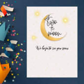 Two The Moon Elegant Gender Neutral 2nd Birthday 招待状