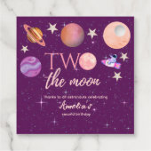 Two The Moon Girl Space Pink Planets 2nd Bday フェイバータグ (裏面)