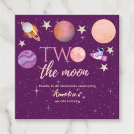 Two The Moon Girl Space Pink Planets 2nd Bday フェイバータグ