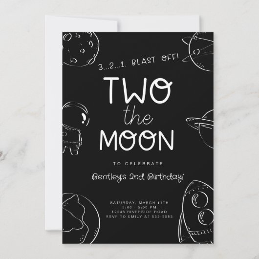 Two the Moon Invitation 招待状 (正面)