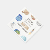 Two The Moon | Modern Space 2nd Birthday Décor スタンダードカクテルナプキン (角)