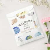 Two The Moon | Modern Space 2nd Birthday Décor フェイバーバッグ (封をした状態)