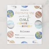 Two The Moon | Modern Space 2nd Birthday Décor プレイスカード (外部開封)