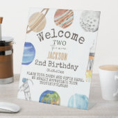 Two The Moon | Modern Space 2nd Birthday Décor 台座サイン (インサイチュ)