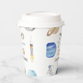 Two The Moon | Modern Space 2nd Birthday Décor 紙コップ (左)