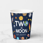 Two The Moon Outer Space Planet誕生日パーティー 紙コップ (裏面)