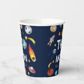 Two The Moon Outer Space Planet誕生日パーティー 紙コップ (左)
