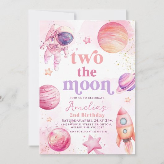 Two the Moon Outerspace 2nd Birthday  招待状 (正面)