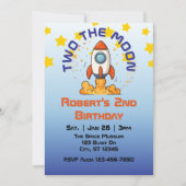 Two The Moon, Rocket 2nd Birthday Invitation 招待状 (正面)