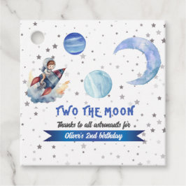 Two The Moon Rocket Space Blue Boy 2nd Birthday  フェイバータグ