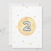 Two the Moon Second Birthday Invitation 招待状 (裏面)