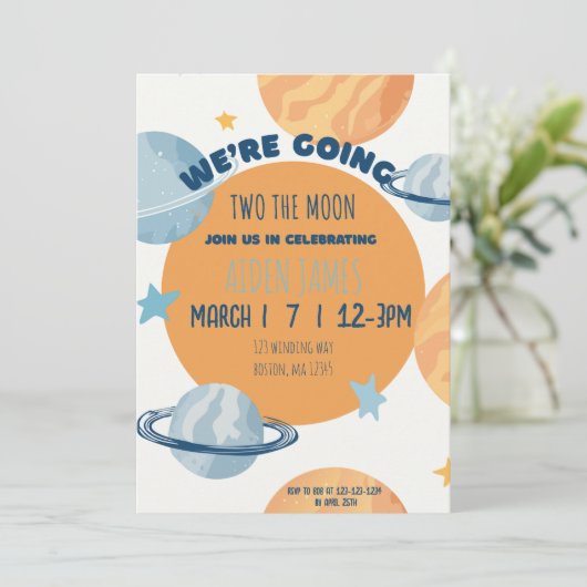 Two The Moon Second Birthday Invitation  招待状 (スタンド正面)