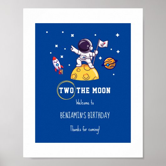 Two The Moon second birthday kids Party ポスター (正面)