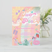 Two The Pool Summer Rainbow Sun 2nd Birthday 招待状 (スタンド正面)