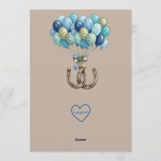 Two The Races, Blue Horse 2nd Birthday 招待状 (裏面)