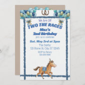 Two The Races, Blue Horse 2nd Birthday 招待状 (正面/裏面)