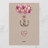 Two The Races, Pink Horse 2nd Birthday 招待状 (裏面)