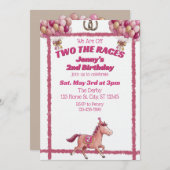 Two The Races, Pink Horse 2nd Birthday 招待状 (正面/裏面)