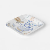 TWO The Sea 2nd Birthday Boy Blueかわいい海 ペーパープレート (傾斜あり)