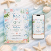 Two the Sea Boy 2歳の誕生日招待状 招待状
