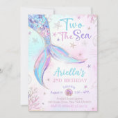 TWO the Sea Mermaid Second Mermaid誕生日 招待状 (正面)