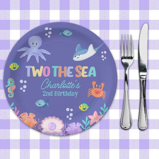 TWO the SEA Party – 2nd Birthday Ocean Theme ペーパープレート