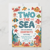Two the Sea Under the Sea 2歳の誕生日 招待状 (正面)