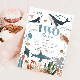 Two The Sea Under The Sea 2nd Birthday Invitation 招待状