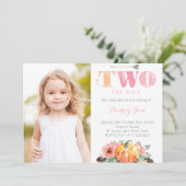 TWO the Wild, Boho秋2nd誕生日パーティー 招待状 (スタンド正面)