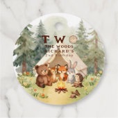 Two the Woods Happy Camper 2歳の誕生日 フェイバータグ (裏面)