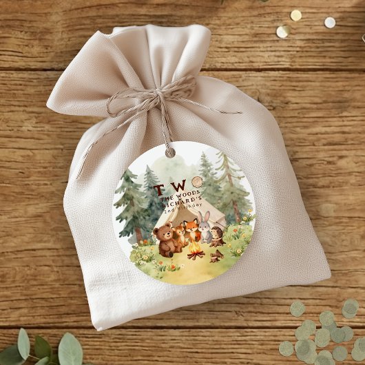 Two the Woods Happy Camper 2歳の誕生日 フェイバータグ
