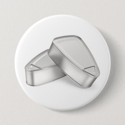 Two tin cans with ham, fish, or other food 缶バッジ (正面)