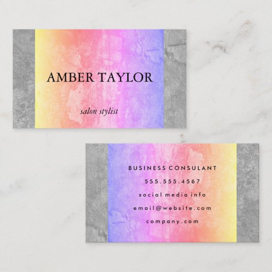 Two Toneテクスカラフルチャ 名刺 (正面/裏面)