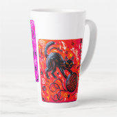 Two-Tone Black Cat カフェラテマグ (右アングル)