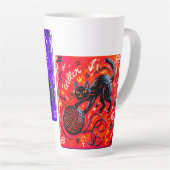 Two-Tone Black Cat カフェラテマグ (右アングル)