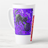 Two-Tone Black Cat カフェラテマグ (左アングル)