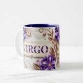 Two Tone Blue White Cream Purple Virgo Mug ツートーンマグカップ (正面左)
