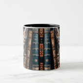 Two-Tone Ceramic Mug | ベンガル+子猫+古書 ツートーンマグカップ (中央)