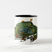 Two Tone Coffee Mug With Spaceship Art 1 B.1 ツートーンマグカップ (中央)