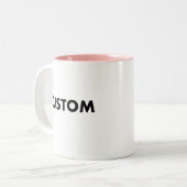 Two-Tone Custom PINK Mug Blank Template - 11oz. ツートーンマグカップ (正面左)
