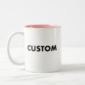 Two-Tone Custom PINK Mug Blank Template - 11oz. ツートーンマグカップ (左)
