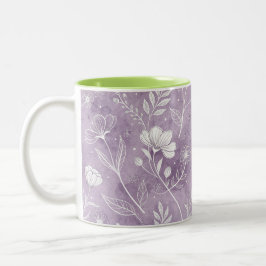 Two-Tone Dreamy Floral Mug ツートーンマグカップ