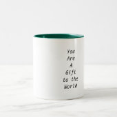 two tone emerald green interior coffee mug ツートーンマグカップ (中央)