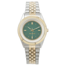 Two-Tone Gold & Silver Luxury Watch 腕時計