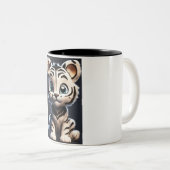 Two-Tone Mag朝のコポップ・アートのーに色を加える ツートーンマグカップ (正面右)