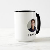 Two Tone Minimalist名前をカスタムすると写真/ロゴ マグカップ (正面右)