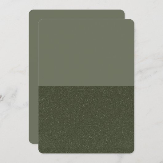 Two-Tone Moss Green日付カードを保存 – カスタマイズ セーブザデート (正面/裏面)