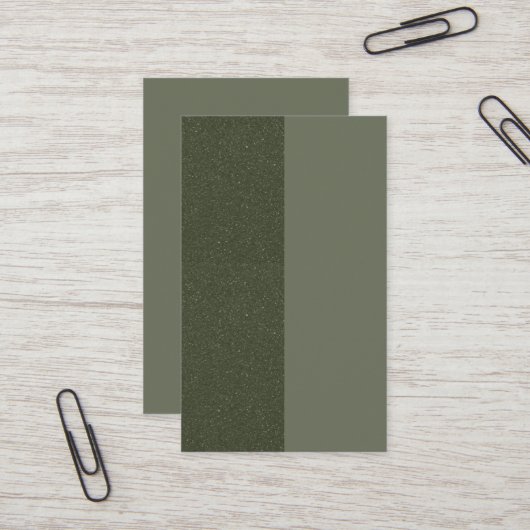 Two-Tone Moss Green Business Card – カスタマイズ可能 名刺 (正面/裏面インサイチュ)