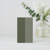 Two-Tone Moss Green Business Card – カスタマイズ可能 名刺 (スタンド正面)